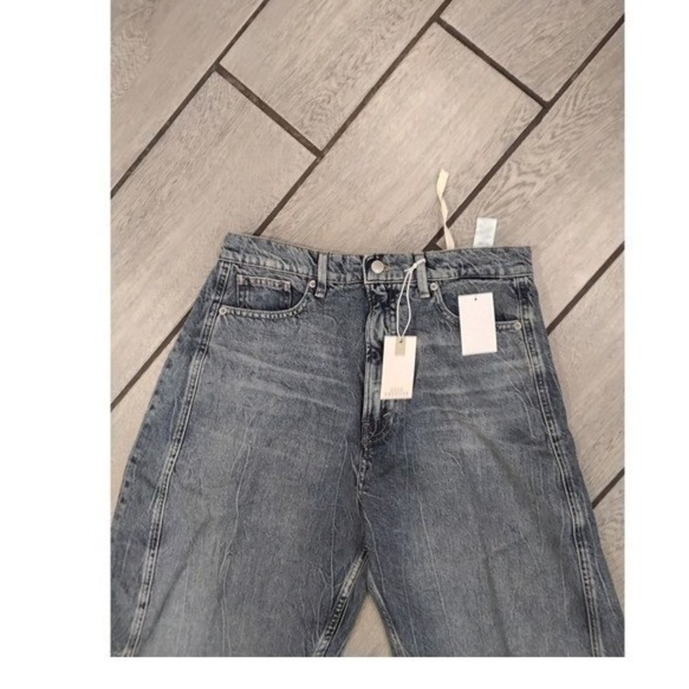Good American Good Extreme Baggy Jeans Blue High Rise Wide Balloon Leg Size 4 27 - Picture 4 of 6